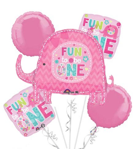 Fun To Be One Pink Balloon Bouquet